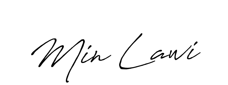 Make a beautiful signature design for name Min Lawi. Use this online signature maker to create a handwritten signature for free. Min Lawi signature style 7 images and pictures png