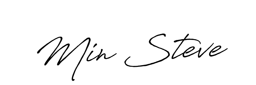 Once you've used our free online signature maker to create your best signature Antro_Vectra_Bolder style, it's time to enjoy all of the benefits that Min Steve name signing documents. Min Steve signature style 7 images and pictures png