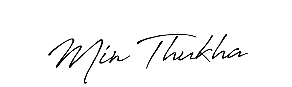 How to make Min Thukha signature? Antro_Vectra_Bolder is a professional autograph style. Create handwritten signature for Min Thukha name. Min Thukha signature style 7 images and pictures png