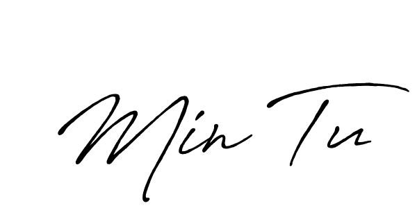 How to make Min Tu signature? Antro_Vectra_Bolder is a professional autograph style. Create handwritten signature for Min Tu name. Min Tu signature style 7 images and pictures png