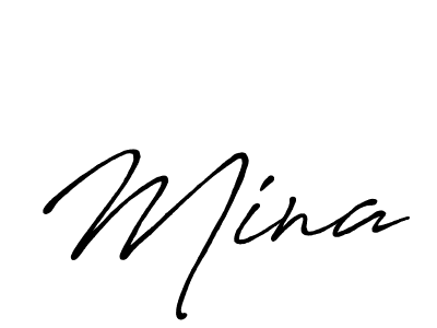 Also we have Mina name is the best signature style. Create professional handwritten signature collection using Antro_Vectra_Bolder autograph style. Mina signature style 7 images and pictures png