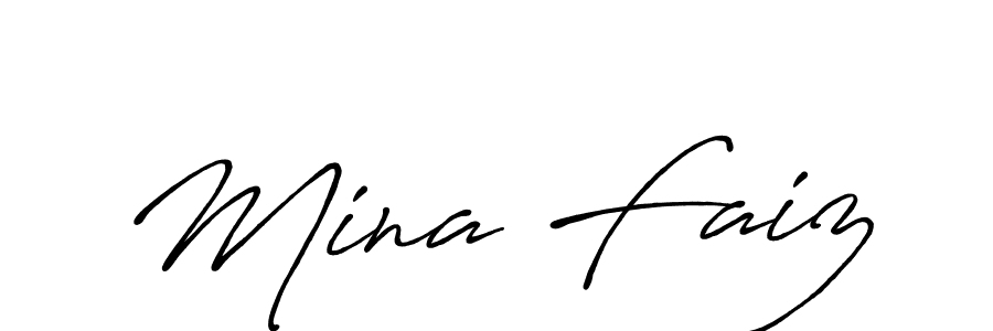 Antro_Vectra_Bolder is a professional signature style that is perfect for those who want to add a touch of class to their signature. It is also a great choice for those who want to make their signature more unique. Get Mina Faiz name to fancy signature for free. Mina Faiz signature style 7 images and pictures png