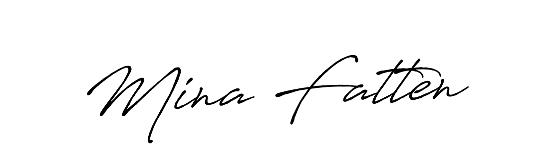 Check out images of Autograph of Mina Fatten name. Actor Mina Fatten Signature Style. Antro_Vectra_Bolder is a professional sign style online. Mina Fatten signature style 7 images and pictures png