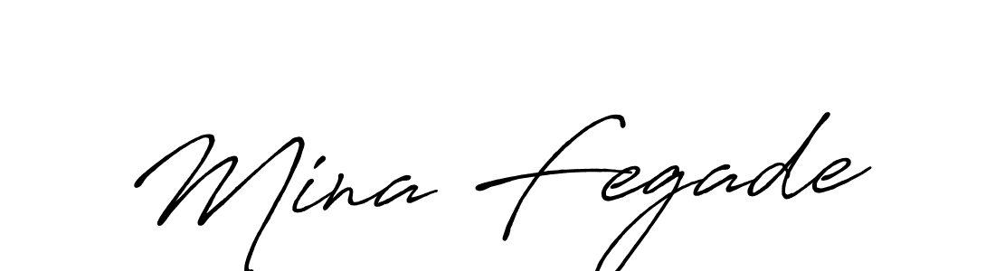 Create a beautiful signature design for name Mina Fegade. With this signature (Antro_Vectra_Bolder) fonts, you can make a handwritten signature for free. Mina Fegade signature style 7 images and pictures png