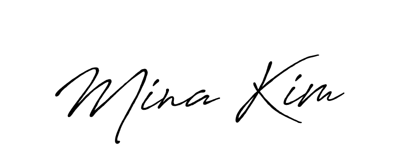 Make a short Mina Kim signature style. Manage your documents anywhere anytime using Antro_Vectra_Bolder. Create and add eSignatures, submit forms, share and send files easily. Mina Kim signature style 7 images and pictures png