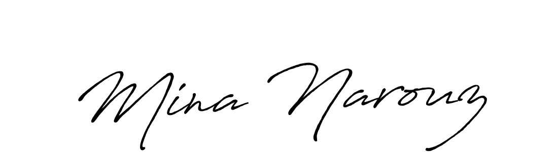 Also we have Mina Narouz name is the best signature style. Create professional handwritten signature collection using Antro_Vectra_Bolder autograph style. Mina Narouz signature style 7 images and pictures png