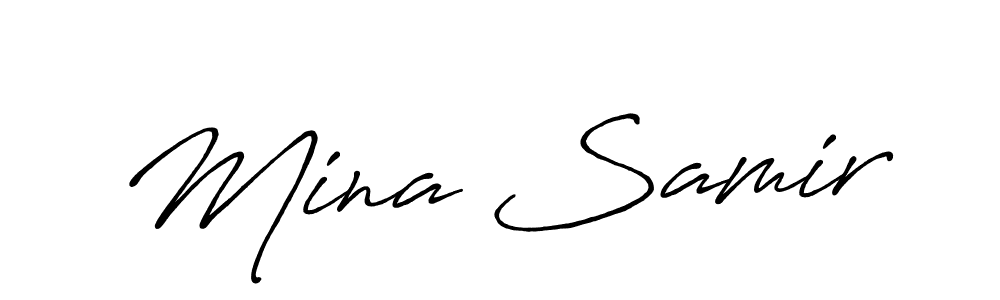 Also we have Mina Samir name is the best signature style. Create professional handwritten signature collection using Antro_Vectra_Bolder autograph style. Mina Samir signature style 7 images and pictures png