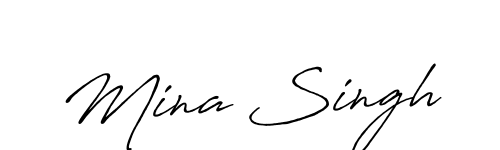 Also You can easily find your signature by using the search form. We will create Mina Singh name handwritten signature images for you free of cost using Antro_Vectra_Bolder sign style. Mina Singh signature style 7 images and pictures png