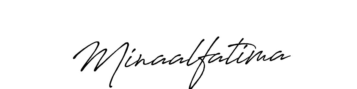 How to make Minaalfatima name signature. Use Antro_Vectra_Bolder style for creating short signs online. This is the latest handwritten sign. Minaalfatima signature style 7 images and pictures png