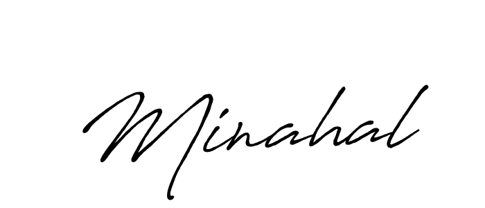 How to make Minahal signature? Antro_Vectra_Bolder is a professional autograph style. Create handwritten signature for Minahal name. Minahal signature style 7 images and pictures png