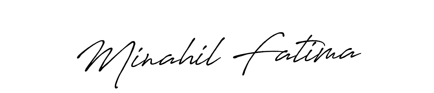 Antro_Vectra_Bolder is a professional signature style that is perfect for those who want to add a touch of class to their signature. It is also a great choice for those who want to make their signature more unique. Get Minahil Fatima name to fancy signature for free. Minahil Fatima signature style 7 images and pictures png