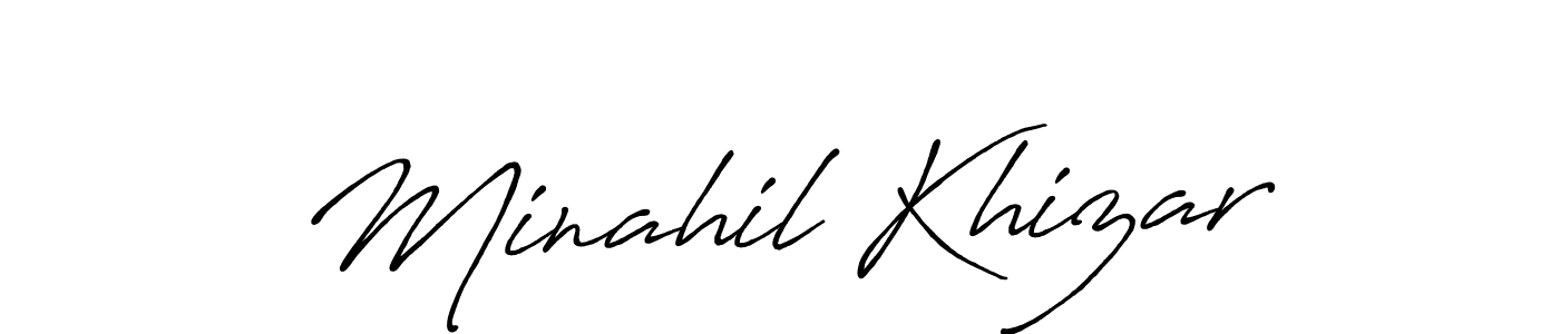 Make a beautiful signature design for name Minahil Khizar. Use this online signature maker to create a handwritten signature for free. Minahil Khizar signature style 7 images and pictures png