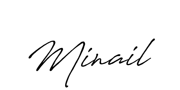 How to Draw Minail signature style? Antro_Vectra_Bolder is a latest design signature styles for name Minail. Minail signature style 7 images and pictures png