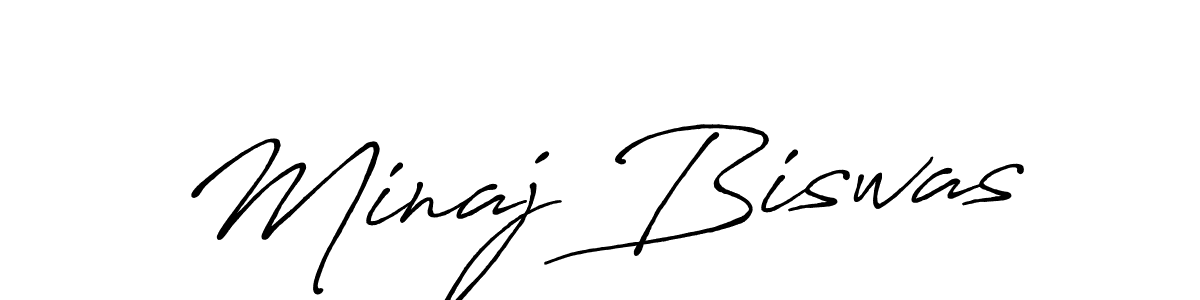 It looks lik you need a new signature style for name Minaj Biswas. Design unique handwritten (Antro_Vectra_Bolder) signature with our free signature maker in just a few clicks. Minaj Biswas signature style 7 images and pictures png