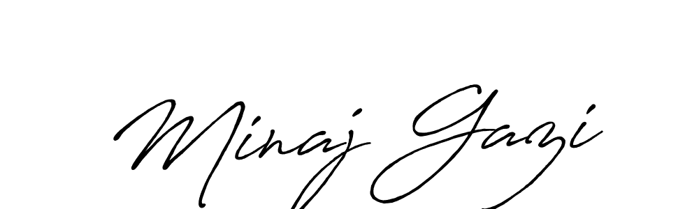 Here are the top 10 professional signature styles for the name Minaj Gazi. These are the best autograph styles you can use for your name. Minaj Gazi signature style 7 images and pictures png