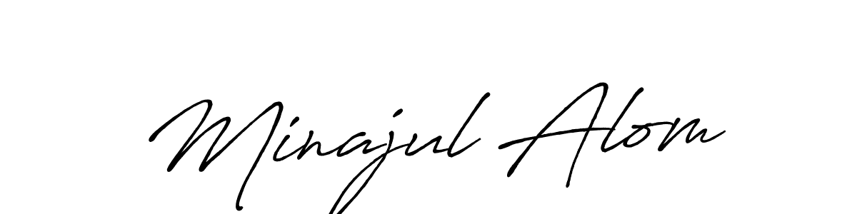 How to make Minajul Alom signature? Antro_Vectra_Bolder is a professional autograph style. Create handwritten signature for Minajul Alom name. Minajul Alom signature style 7 images and pictures png