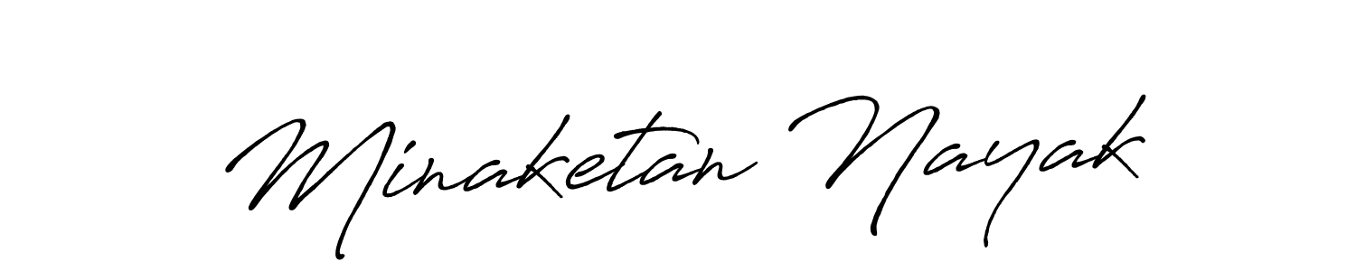 Create a beautiful signature design for name Minaketan Nayak. With this signature (Antro_Vectra_Bolder) fonts, you can make a handwritten signature for free. Minaketan Nayak signature style 7 images and pictures png