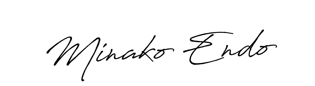 The best way (Antro_Vectra_Bolder) to make a short signature is to pick only two or three words in your name. The name Minako Endo include a total of six letters. For converting this name. Minako Endo signature style 7 images and pictures png