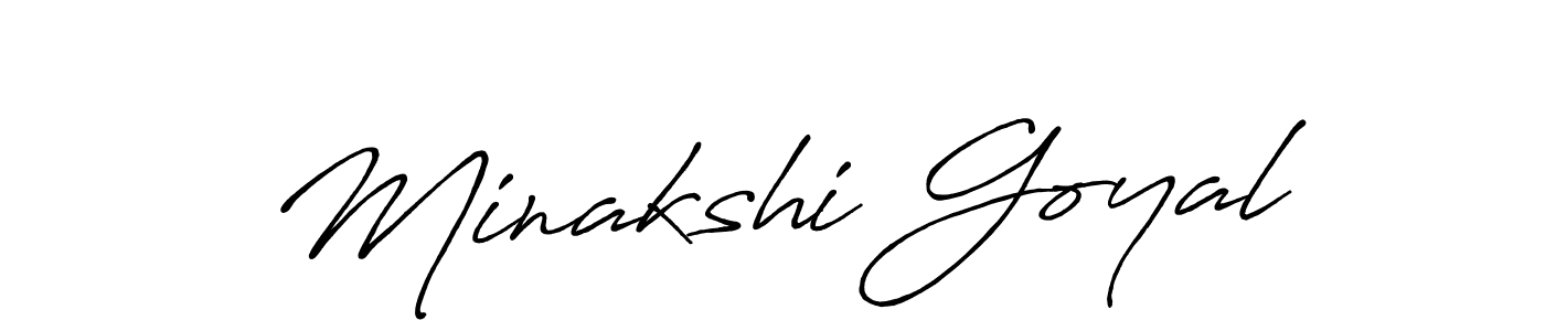 Make a beautiful signature design for name Minakshi Goyal. With this signature (Antro_Vectra_Bolder) style, you can create a handwritten signature for free. Minakshi Goyal signature style 7 images and pictures png