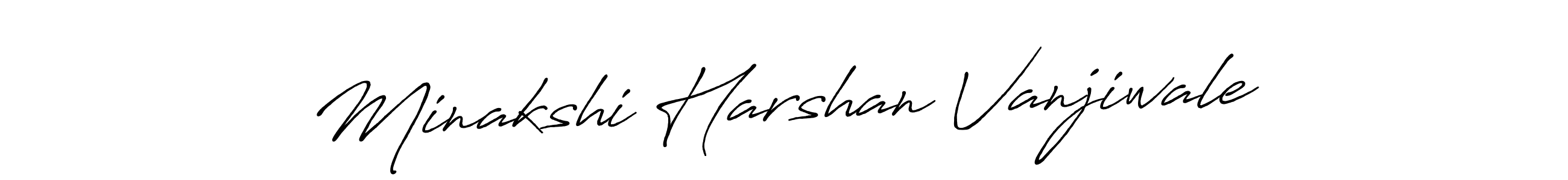 Design your own signature with our free online signature maker. With this signature software, you can create a handwritten (Antro_Vectra_Bolder) signature for name Minakshi Harshan Vanjiwale. Minakshi Harshan Vanjiwale signature style 7 images and pictures png