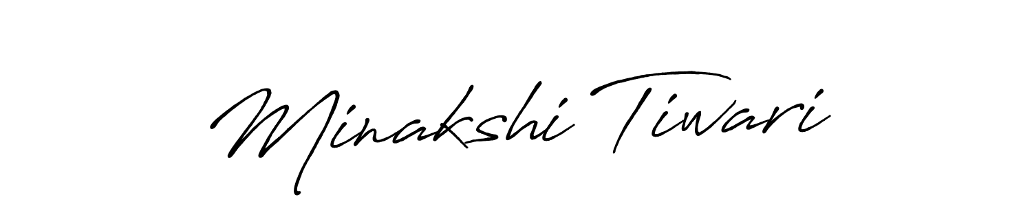 Create a beautiful signature design for name Minakshi Tiwari. With this signature (Antro_Vectra_Bolder) fonts, you can make a handwritten signature for free. Minakshi Tiwari signature style 7 images and pictures png