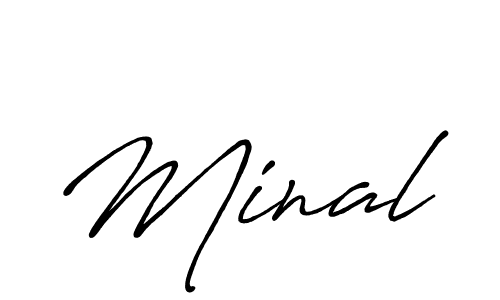 if you are searching for the best signature style for your name Minal. so please give up your signature search. here we have designed multiple signature styles  using Antro_Vectra_Bolder. Minal signature style 7 images and pictures png