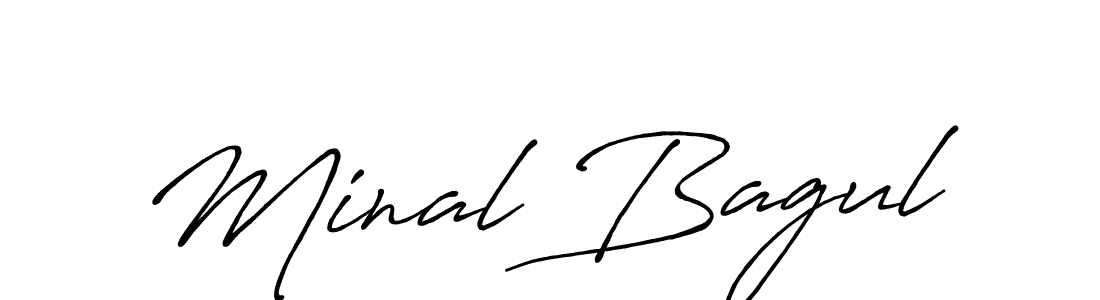 Use a signature maker to create a handwritten signature online. With this signature software, you can design (Antro_Vectra_Bolder) your own signature for name Minal Bagul. Minal Bagul signature style 7 images and pictures png