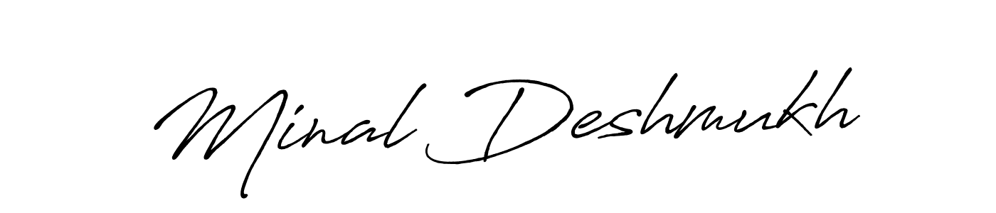 The best way (Antro_Vectra_Bolder) to make a short signature is to pick only two or three words in your name. The name Minal Deshmukh include a total of six letters. For converting this name. Minal Deshmukh signature style 7 images and pictures png
