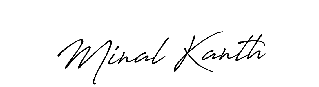 It looks lik you need a new signature style for name Minal Kanth. Design unique handwritten (Antro_Vectra_Bolder) signature with our free signature maker in just a few clicks. Minal Kanth signature style 7 images and pictures png