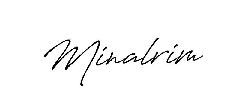 How to make Minalrim name signature. Use Antro_Vectra_Bolder style for creating short signs online. This is the latest handwritten sign. Minalrim signature style 7 images and pictures png