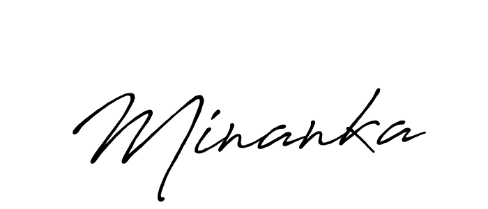 Make a beautiful signature design for name Minanka. Use this online signature maker to create a handwritten signature for free. Minanka signature style 7 images and pictures png