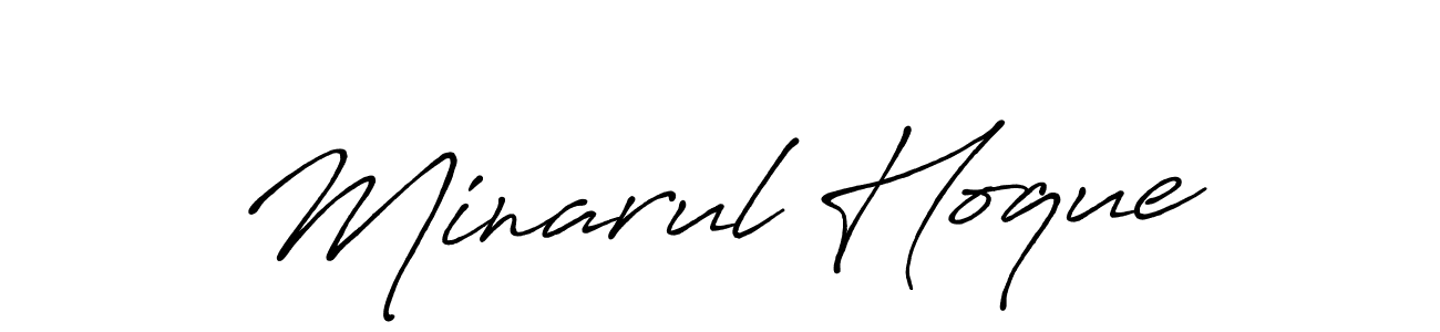 Also we have Minarul Hoque name is the best signature style. Create professional handwritten signature collection using Antro_Vectra_Bolder autograph style. Minarul Hoque signature style 7 images and pictures png