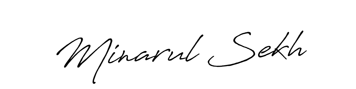 Make a short Minarul Sekh signature style. Manage your documents anywhere anytime using Antro_Vectra_Bolder. Create and add eSignatures, submit forms, share and send files easily. Minarul Sekh signature style 7 images and pictures png