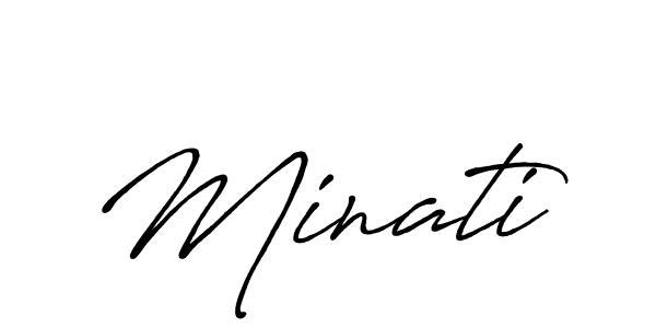 You should practise on your own different ways (Antro_Vectra_Bolder) to write your name (Minati) in signature. don't let someone else do it for you. Minati signature style 7 images and pictures png