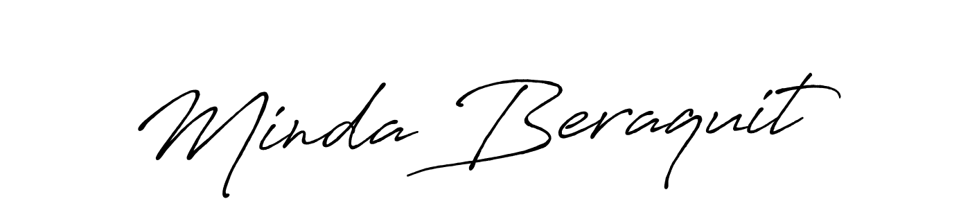 Also we have Minda Beraquit name is the best signature style. Create professional handwritten signature collection using Antro_Vectra_Bolder autograph style. Minda Beraquit signature style 7 images and pictures png