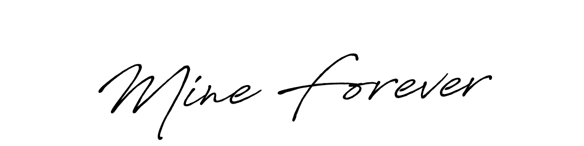 How to make Mine Forever name signature. Use Antro_Vectra_Bolder style for creating short signs online. This is the latest handwritten sign. Mine Forever signature style 7 images and pictures png