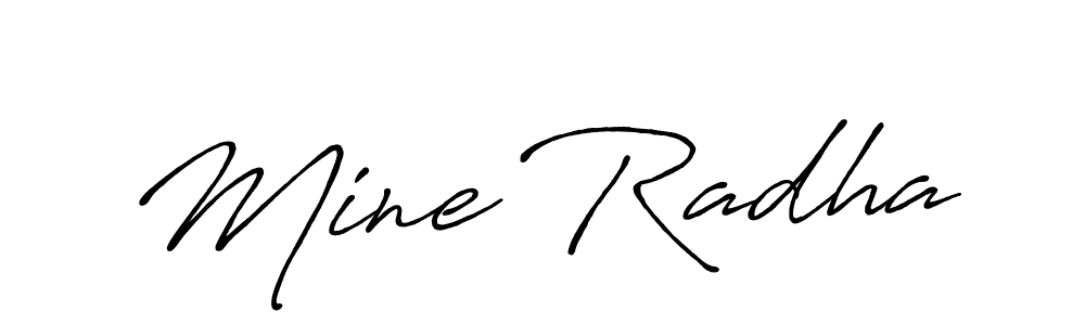 Check out images of Autograph of Mine Radha name. Actor Mine Radha Signature Style. Antro_Vectra_Bolder is a professional sign style online. Mine Radha signature style 7 images and pictures png