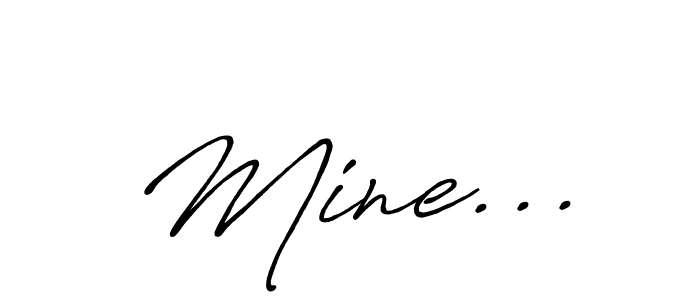 Similarly Antro_Vectra_Bolder is the best handwritten signature design. Signature creator online .You can use it as an online autograph creator for name Mine.... Mine... signature style 7 images and pictures png