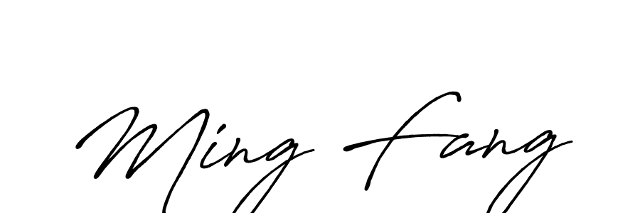 How to make Ming Fang signature? Antro_Vectra_Bolder is a professional autograph style. Create handwritten signature for Ming Fang name. Ming Fang signature style 7 images and pictures png