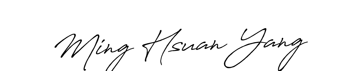 Antro_Vectra_Bolder is a professional signature style that is perfect for those who want to add a touch of class to their signature. It is also a great choice for those who want to make their signature more unique. Get Ming Hsuan Yang name to fancy signature for free. Ming Hsuan Yang signature style 7 images and pictures png