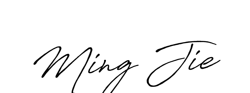 if you are searching for the best signature style for your name Ming Jie. so please give up your signature search. here we have designed multiple signature styles  using Antro_Vectra_Bolder. Ming Jie signature style 7 images and pictures png