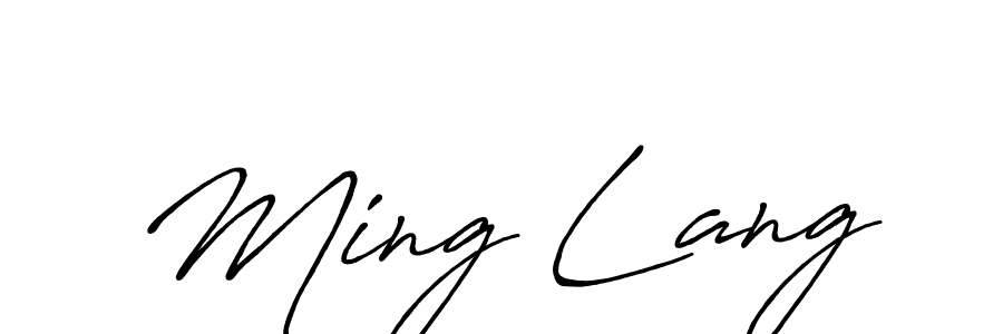 Similarly Antro_Vectra_Bolder is the best handwritten signature design. Signature creator online .You can use it as an online autograph creator for name Ming Lang. Ming Lang signature style 7 images and pictures png