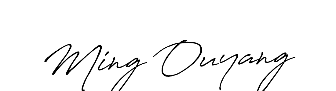 How to make Ming Ouyang signature? Antro_Vectra_Bolder is a professional autograph style. Create handwritten signature for Ming Ouyang name. Ming Ouyang signature style 7 images and pictures png