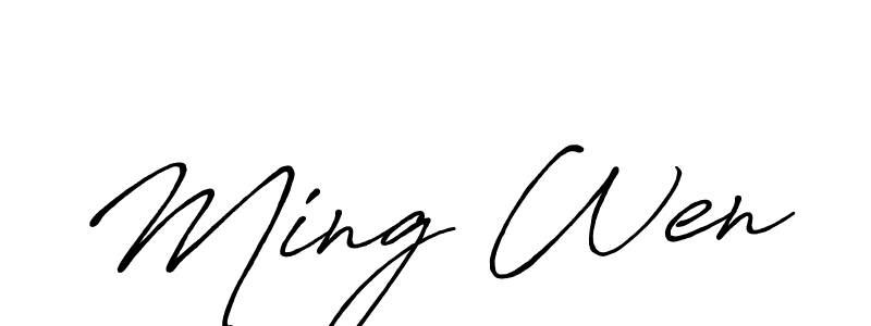 Also we have Ming Wen name is the best signature style. Create professional handwritten signature collection using Antro_Vectra_Bolder autograph style. Ming Wen signature style 7 images and pictures png