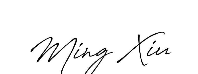 Use a signature maker to create a handwritten signature online. With this signature software, you can design (Antro_Vectra_Bolder) your own signature for name Ming Xiu. Ming Xiu signature style 7 images and pictures png