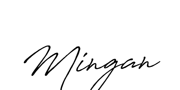 Make a beautiful signature design for name Mingan. With this signature (Antro_Vectra_Bolder) style, you can create a handwritten signature for free. Mingan signature style 7 images and pictures png