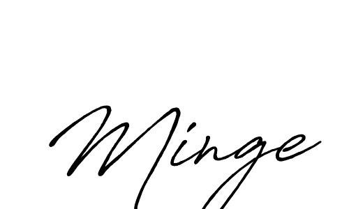 Use a signature maker to create a handwritten signature online. With this signature software, you can design (Antro_Vectra_Bolder) your own signature for name Minge. Minge signature style 7 images and pictures png
