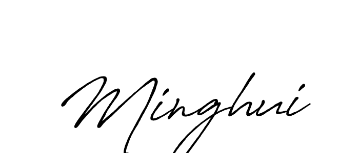It looks lik you need a new signature style for name Minghui. Design unique handwritten (Antro_Vectra_Bolder) signature with our free signature maker in just a few clicks. Minghui signature style 7 images and pictures png