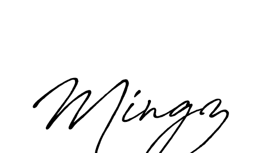 Make a beautiful signature design for name Mingz. With this signature (Antro_Vectra_Bolder) style, you can create a handwritten signature for free. Mingz signature style 7 images and pictures png