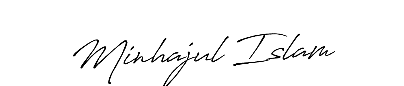 if you are searching for the best signature style for your name Minhajul Islam. so please give up your signature search. here we have designed multiple signature styles  using Antro_Vectra_Bolder. Minhajul Islam signature style 7 images and pictures png